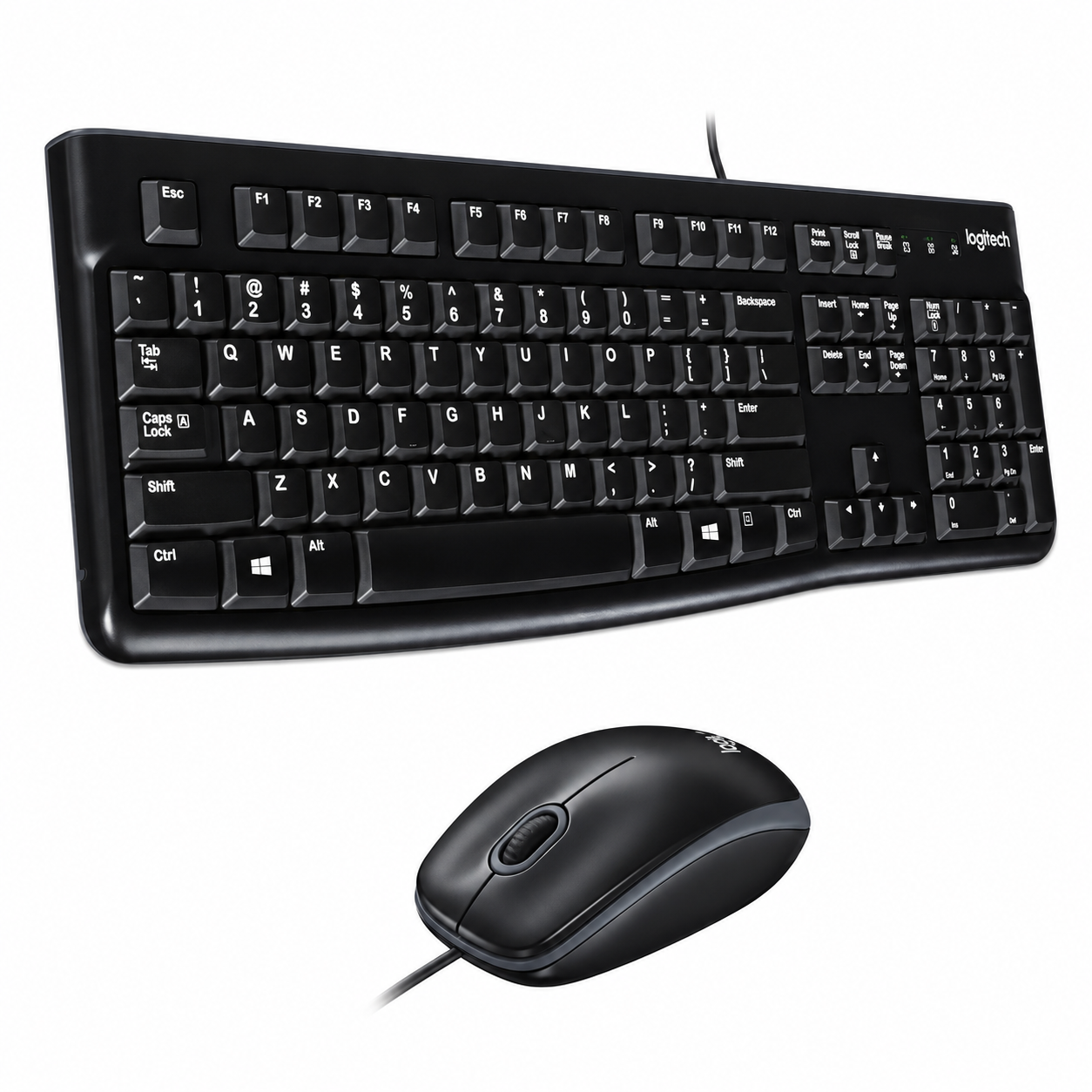 Logitech MK120 Wired USB Keyboard and Mouse Set for Windows